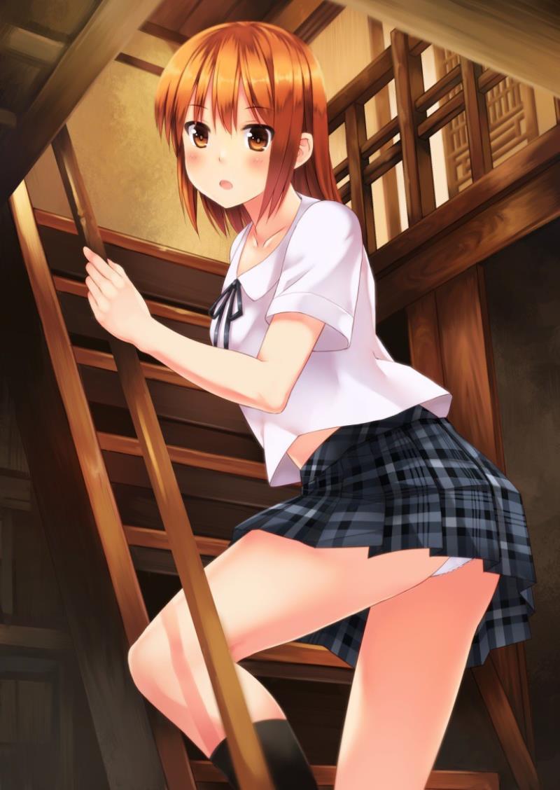 JKやJCの穿いている純白パンティーにときめく現実には少ない白パンツ女子二次エロ画像-34