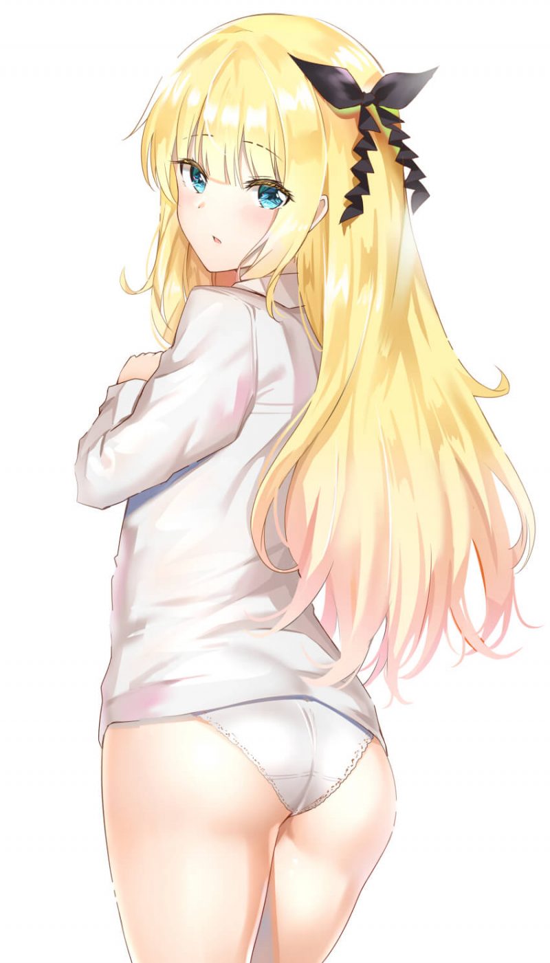 JKやJCの穿いている純白パンティーにときめく現実には少ない白パンツ女子二次エロ画像-40