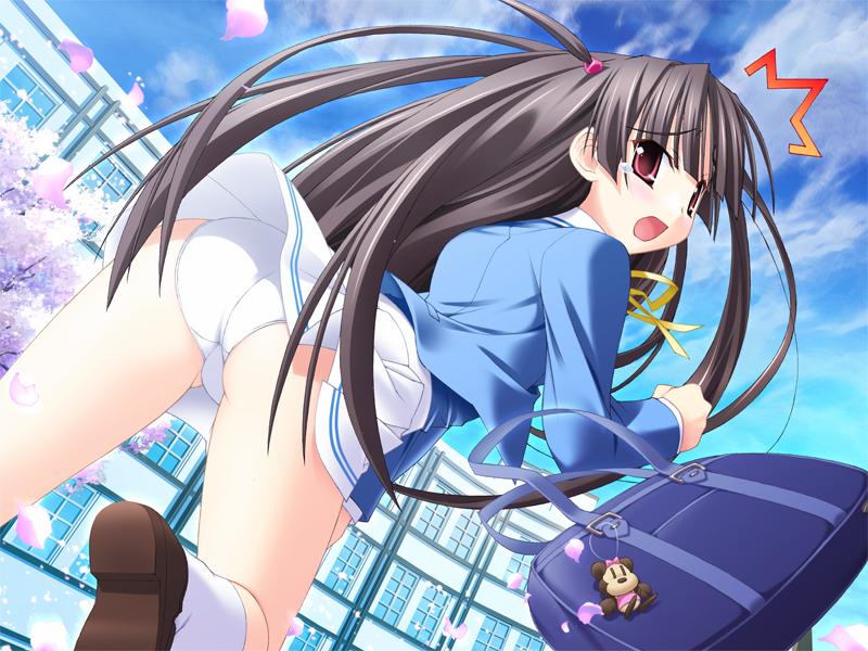 JKやJCの穿いている純白パンティーにときめく現実には少ない白パンツ女子二次エロ画像-41