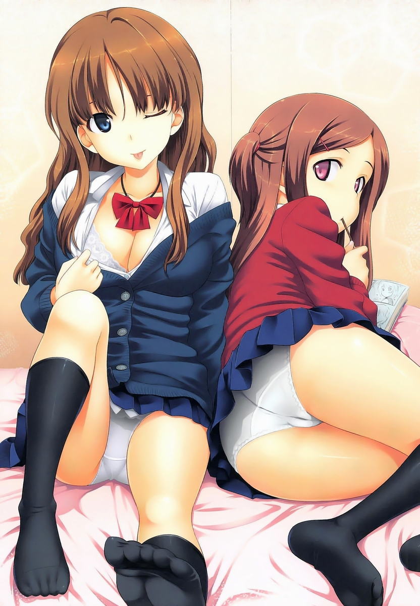 JKやJCの穿いている純白パンティーにときめく現実には少ない白パンツ女子二次エロ画像-66