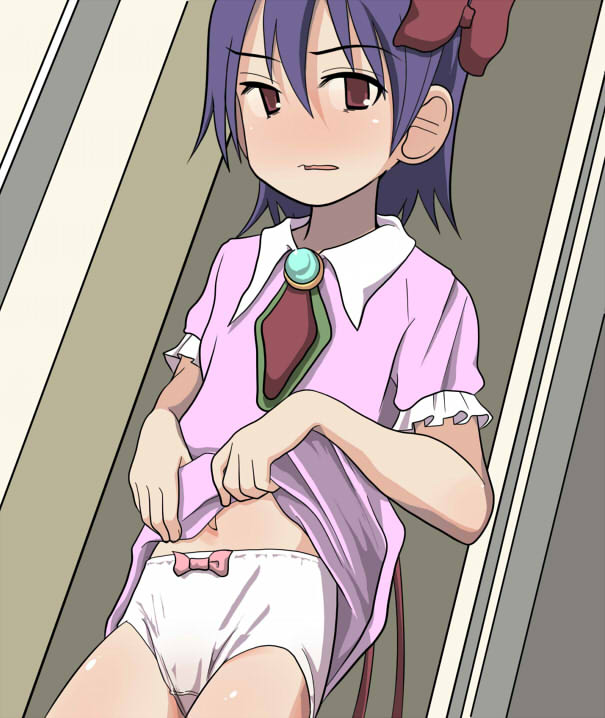 二次ロリ少女のスカートたくし上げなどでスカートの中のパンツが丸見えなロリ二次エロ画像-3