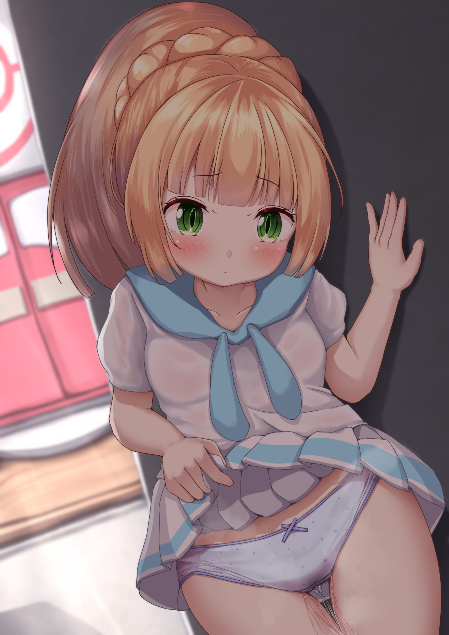 二次ロリ少女のスカートたくし上げなどでスカートの中のパンツが丸見えなロリ二次エロ画像-26