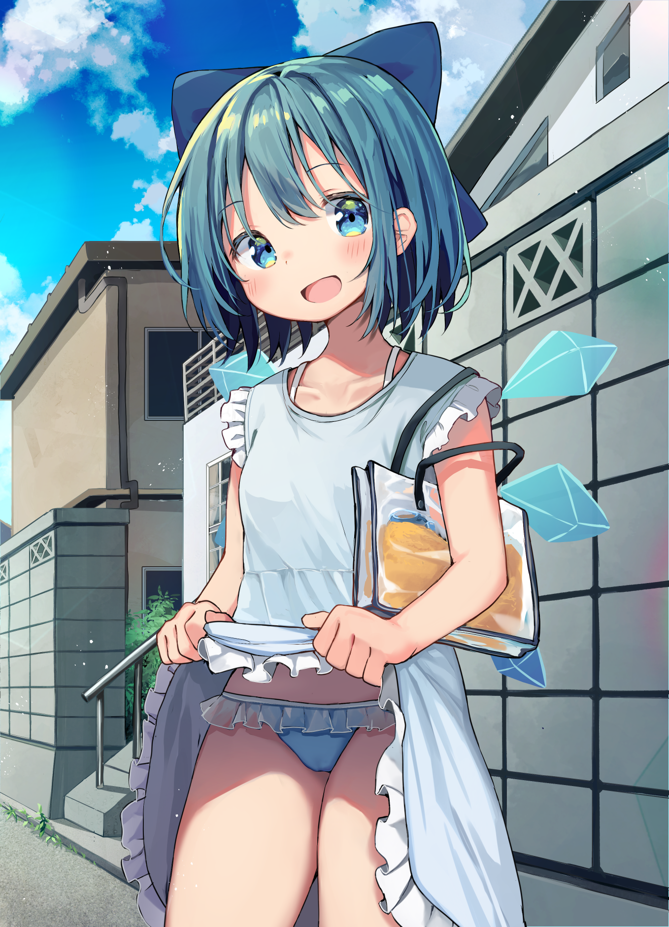 二次ロリ少女のスカートたくし上げなどでスカートの中のパンツが丸見えなロリ二次エロ画像-32