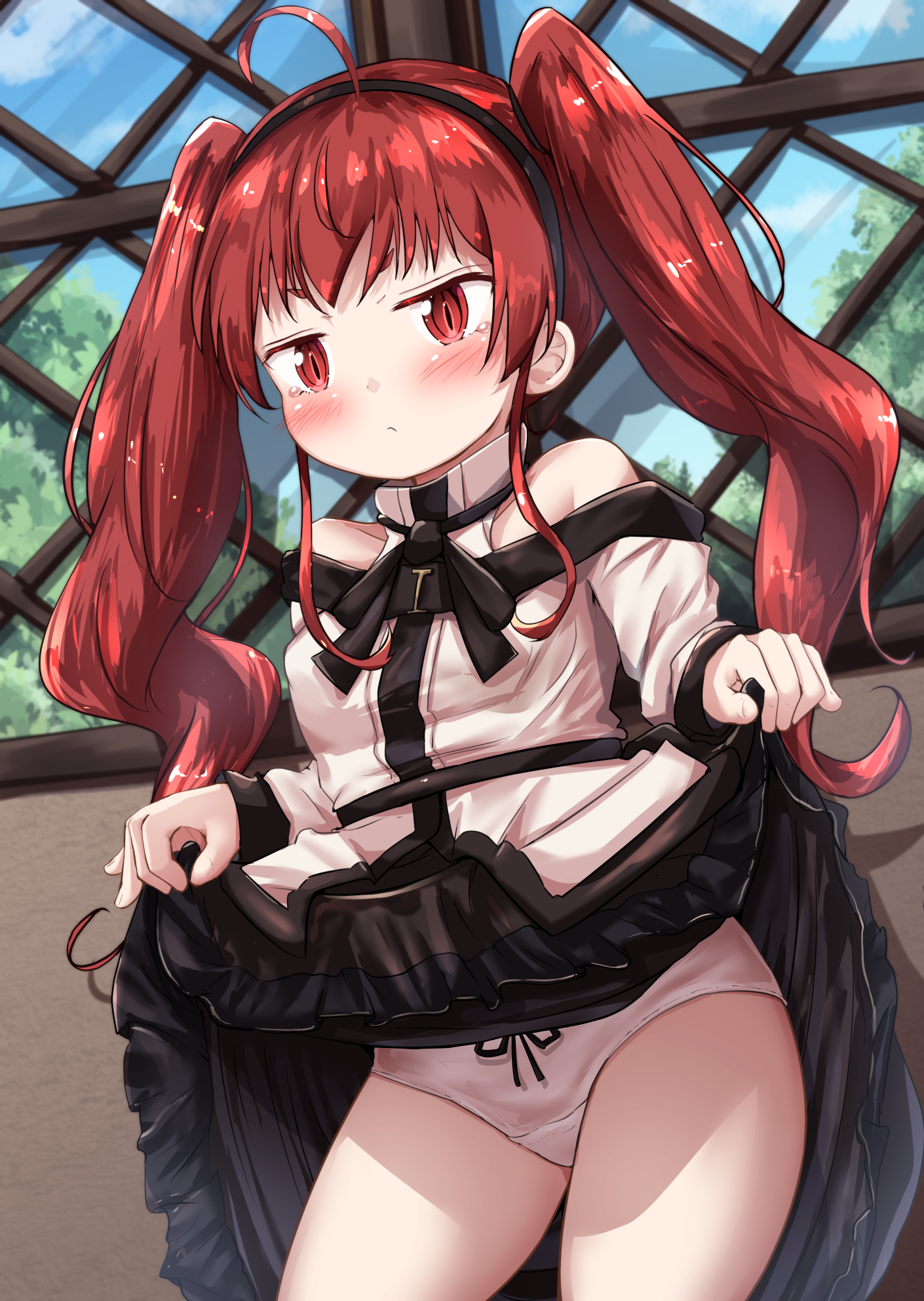 二次ロリ少女のスカートたくし上げなどでスカートの中のパンツが丸見えなロリ二次エロ画像-33