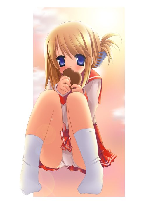 二次ロリ少女のしゃがみパンチラ、無防備なしゃがパンロリ二次エロ画像-8