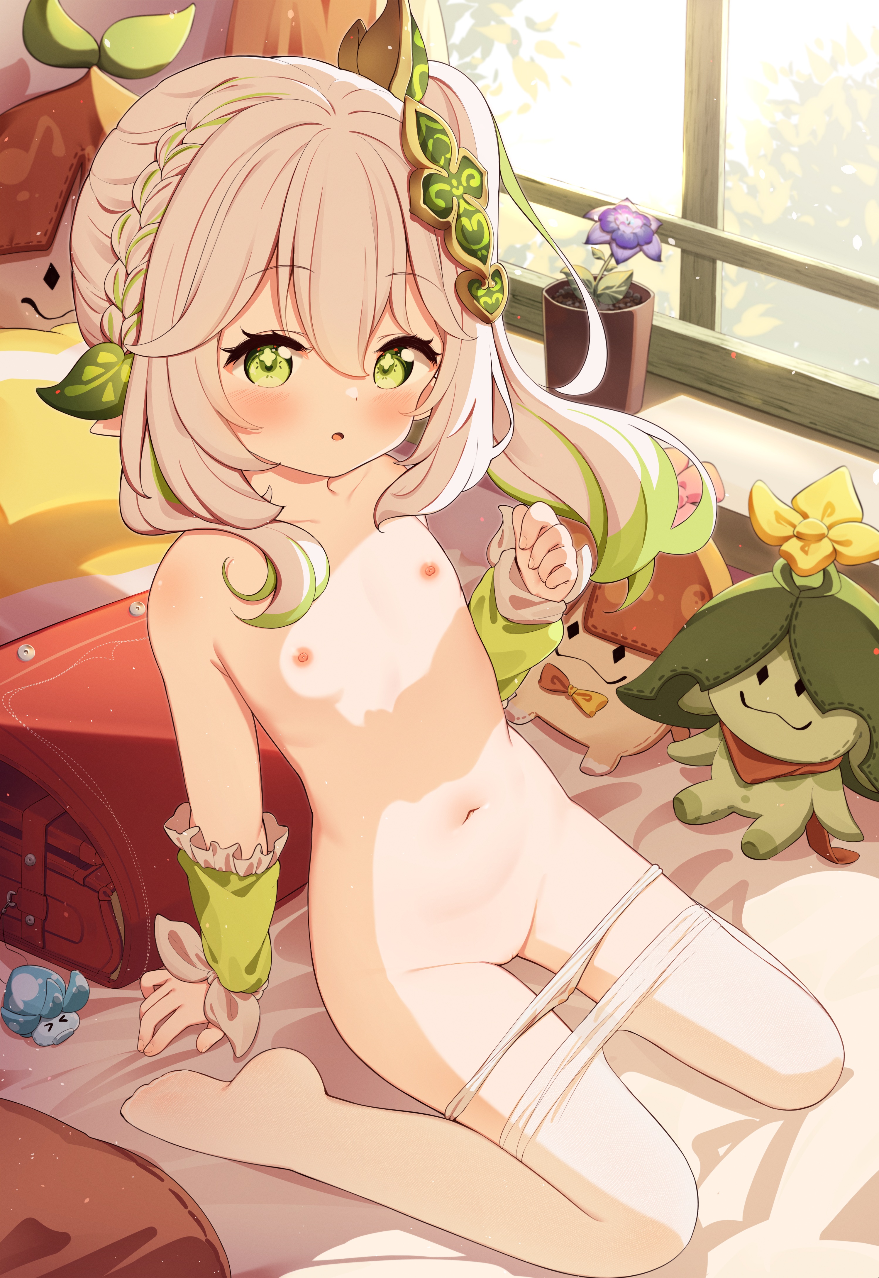 二次ロリ少女のおパンツ脱ぎ掛け姿がかわいく眺めていたいロリパン脱ぎ二次エロ画像-51