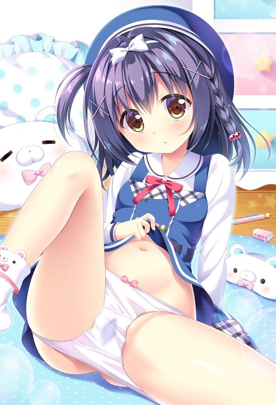 1週間の疲れが癒される二次ロリ少女の幅広めでかわいいロリパンツ二次エロ画像-7