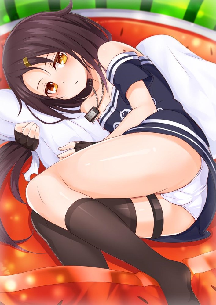 二次ロリ少女のパンツが食い込んで見えるスジに沿って指でなぞりたいロリ二次エロ画-18