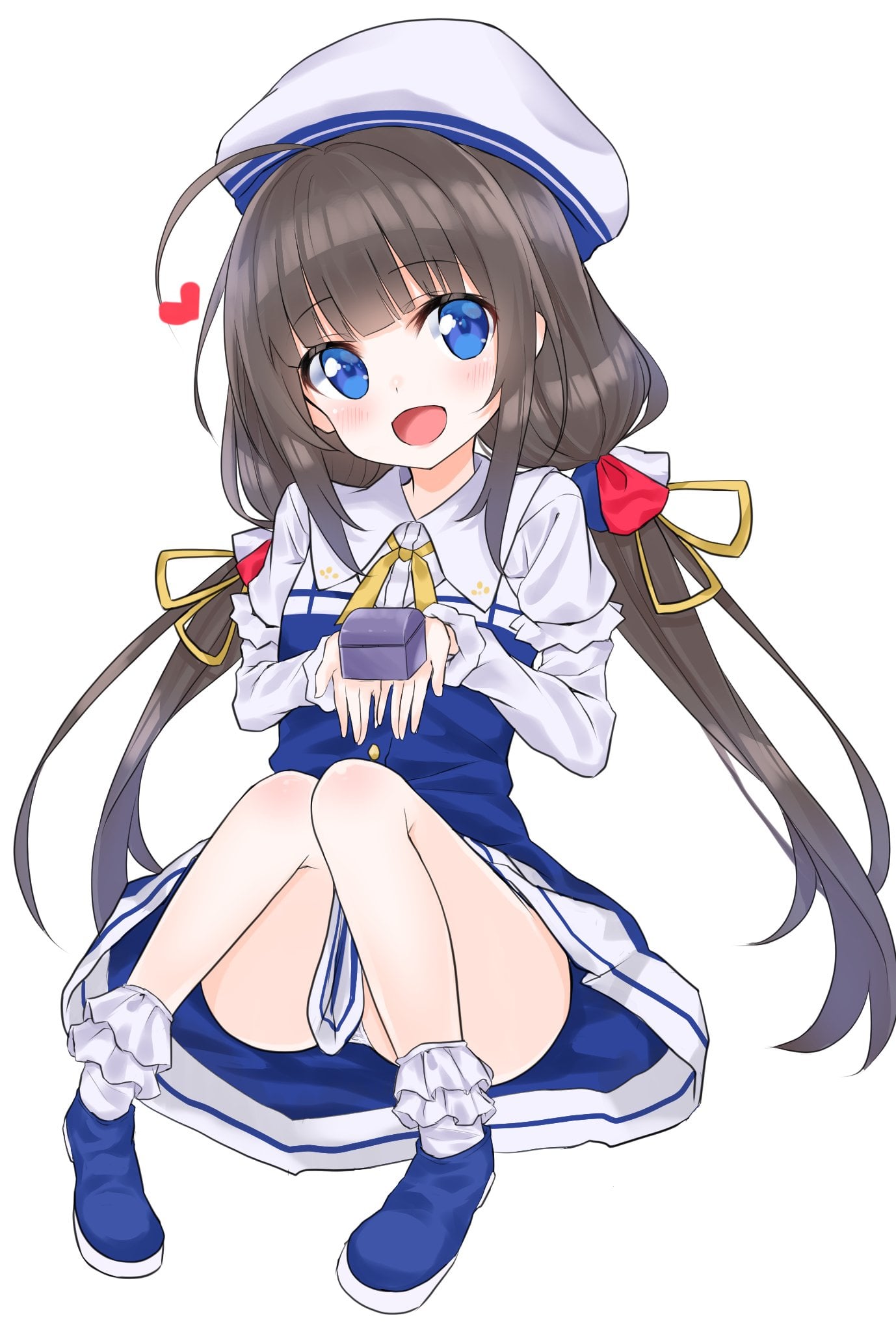 二次ロリ少女が座ったりしゃがんだりしてパンチラしてるロリしゃがみパンチラ二次エロ画像-60