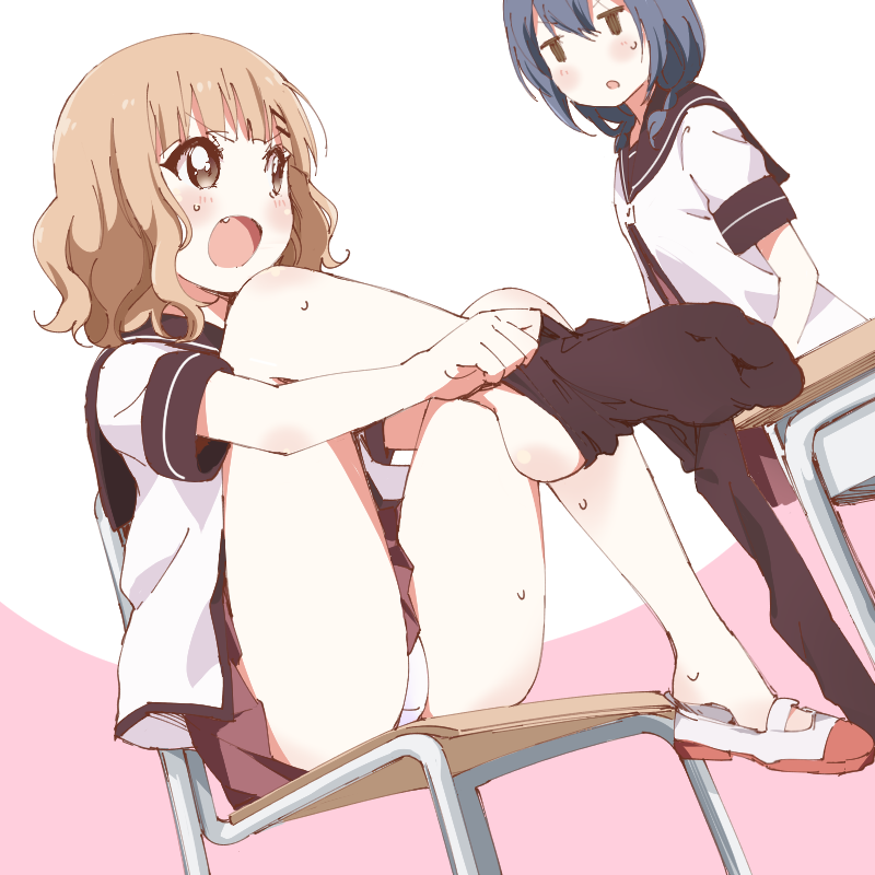 二次ロリ少女が座ったりしゃがんだりしてパンチラしてるロリしゃがみパンチラ二次エロ画像-66