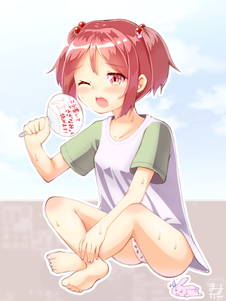 二次ロリ少女が座ったりしゃがんだりしてパンチラしてるロリしゃがみパンチラ二次エロ画像-72