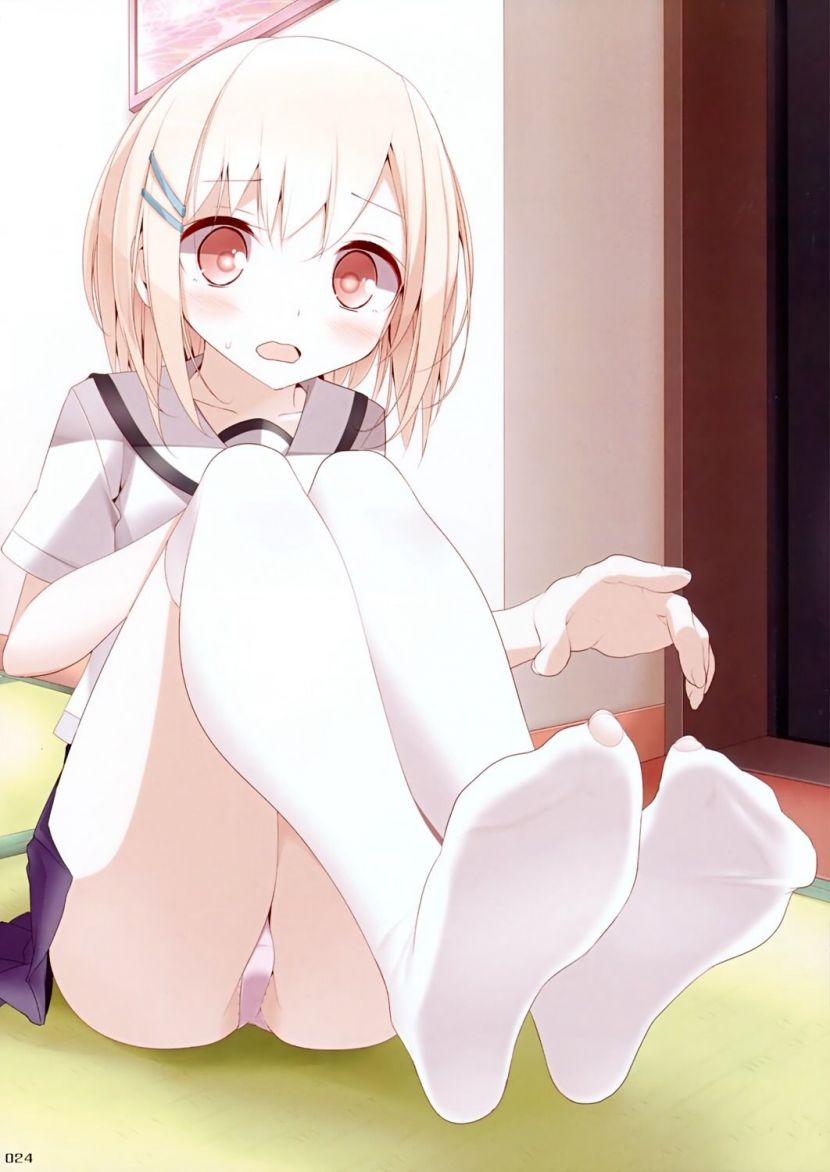 二次ロリ少女の正面しゃがみパンチラはいつ見てもうれしいし癒されるしゃがパンロリ二次エロ画像-3