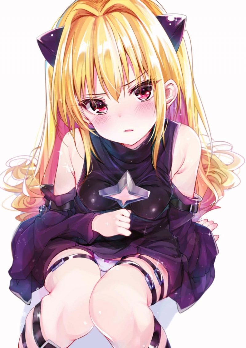 二次ロリ少女の正面しゃがみパンチラはいつ見てもうれしいし癒されるしゃがパンロリ二次エロ画像-11