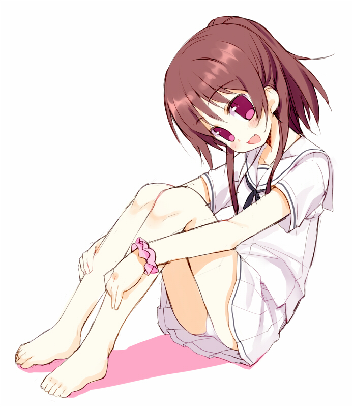 二次ロリ少女の正面しゃがみパンチラはいつ見てもうれしいし癒されるしゃがパンロリ二次エロ画像-19