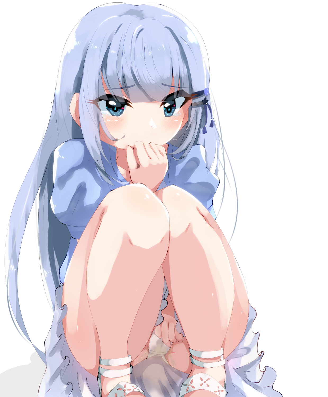 二次ロリ少女の正面しゃがみパンチラはいつ見てもうれしいし癒されるしゃがパンロリ二次エロ画像-29