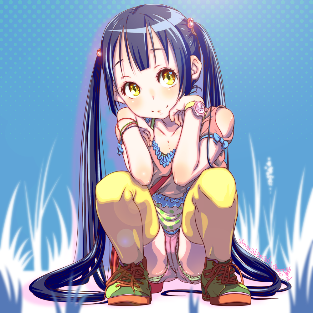 二次ロリ少女の正面しゃがみパンチラはいつ見てもうれしいし癒されるしゃがパンロリ二次エロ画像-30