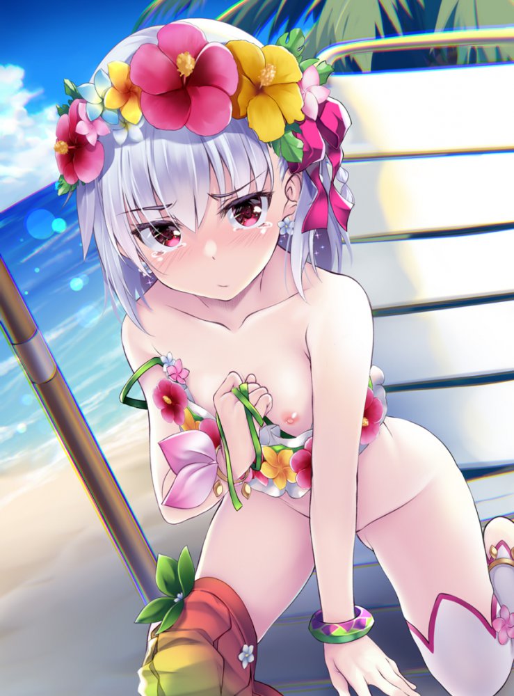 二次ロリ少女がブラ的なパーツをずらしてそのちっぱいが惜しげもなく見える二次エロ画像-16