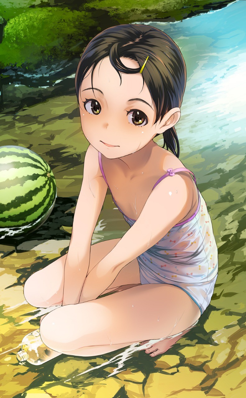 二次ロリ少女の布地大きめな女児ショーツやこどもぱんつに欲情したいロリパンツ二次エロ画像-25