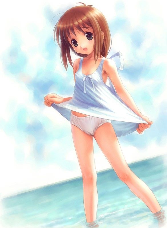 二次ロリ少女というより幼女に近い女の子に似合う女児ショーツ、布地多めパンツのもこもこ質感二次エロ画像-2
