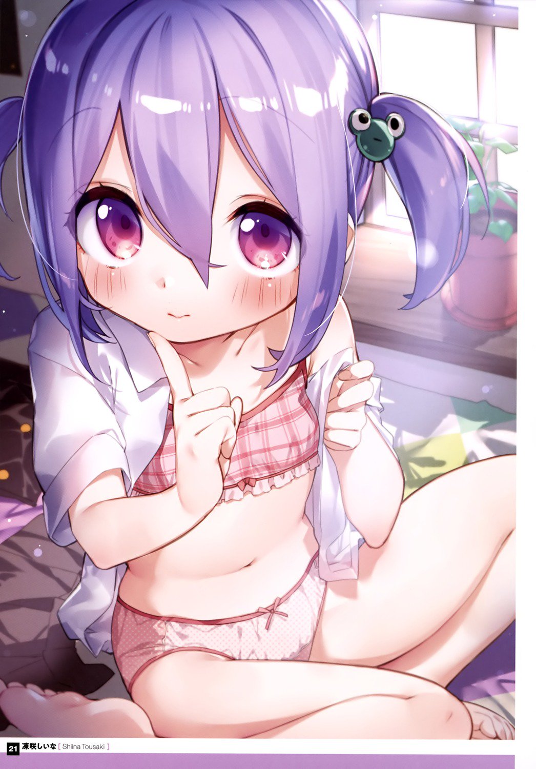 二次ロリ少女というより幼女に近い女の子に似合う女児ショーツ、布地多めパンツのもこもこ質感二次エロ画像-30