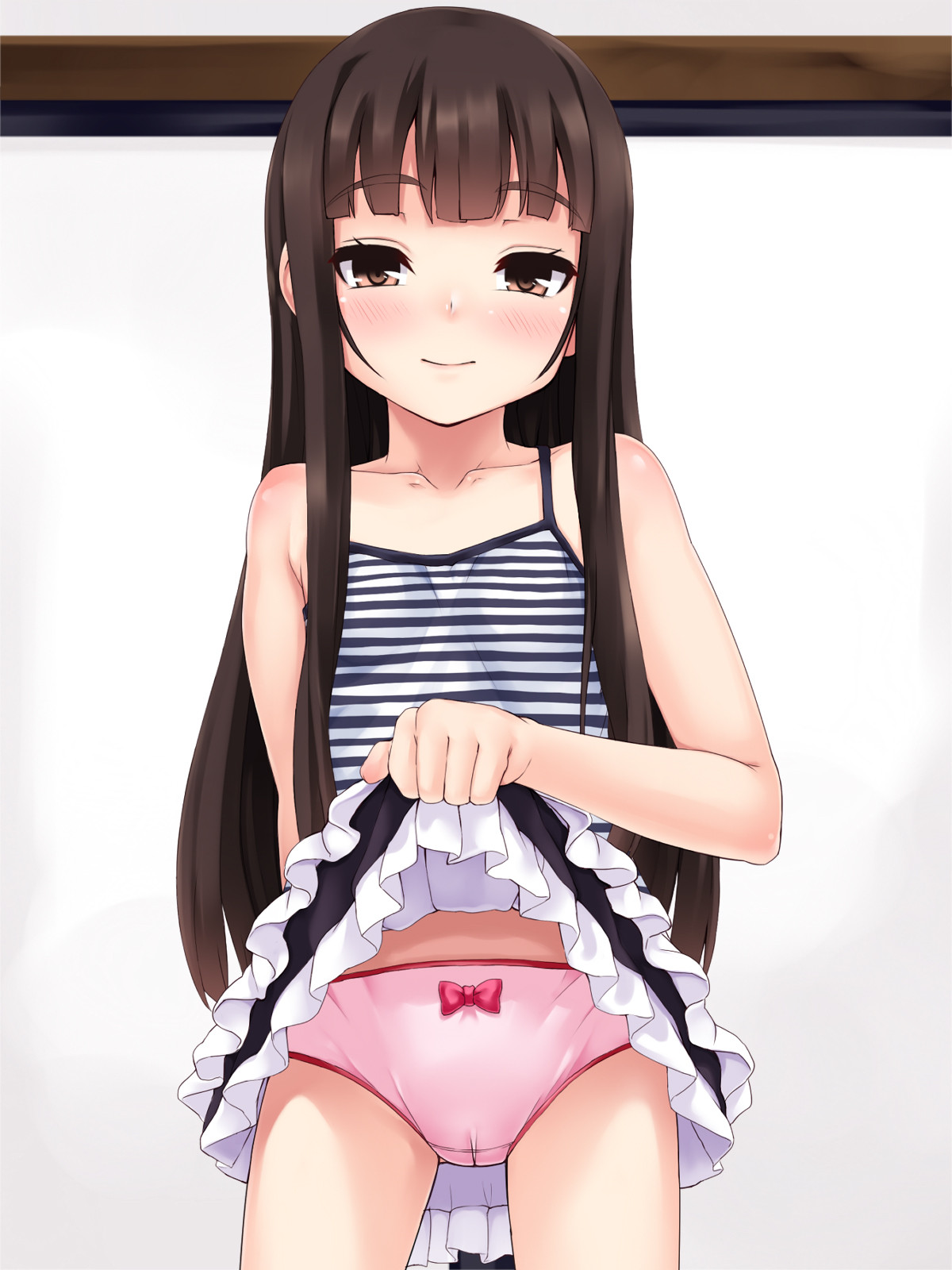 二次ロリ少女というより幼女に近い女の子に似合う女児ショーツ、布地多めパンツのもこもこ質感二次エロ画像-33