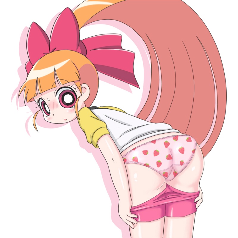 二次ロリ少女のリアリティを感じる汚れが目立たない柄パン女児ショーツの二次エロ画像-2