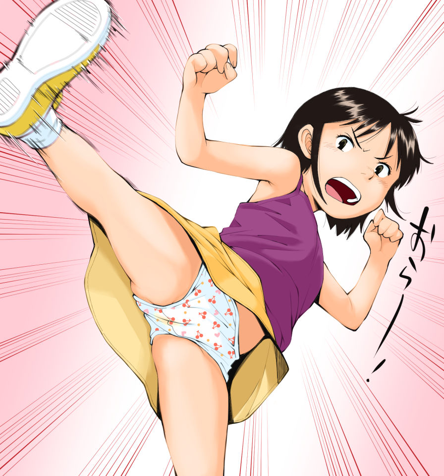 二次ロリ少女のリアリティを感じる汚れが目立たない柄パン女児ショーツの二次エロ画像-8