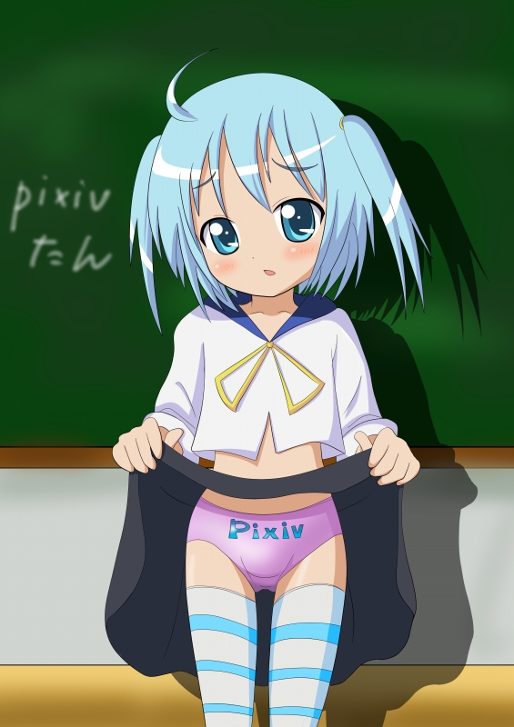 二次ロリ少女のリアリティを感じる汚れが目立たない柄パン女児ショーツの二次エロ画像-9