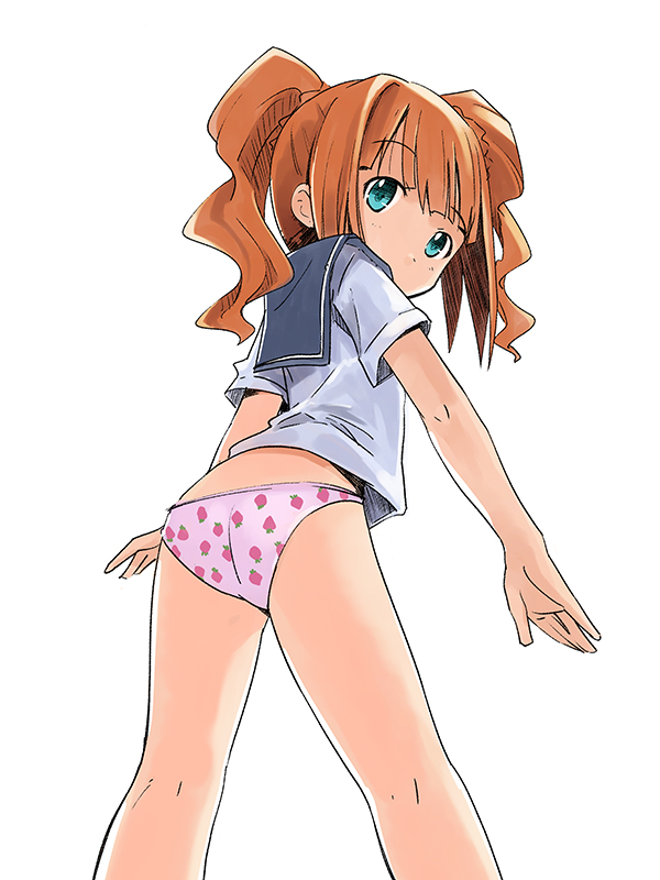 二次ロリ少女のリアリティを感じる汚れが目立たない柄パン女児ショーツの二次エロ画像-10