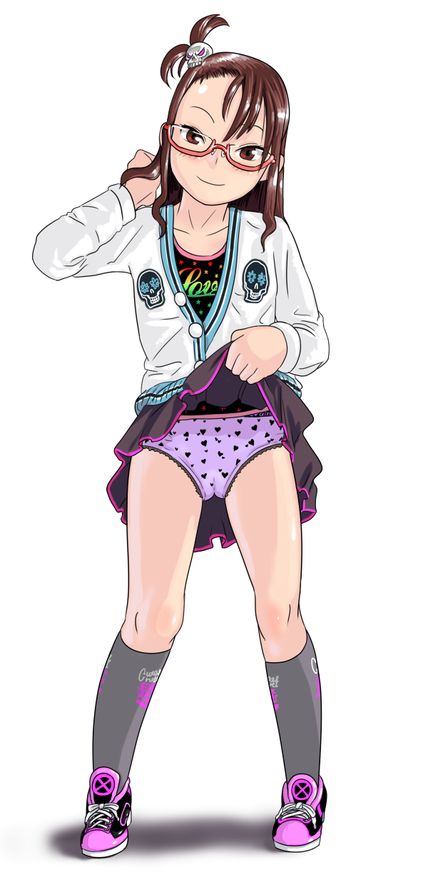 二次ロリ少女のリアリティを感じる汚れが目立たない柄パン女児ショーツの二次エロ画像-14