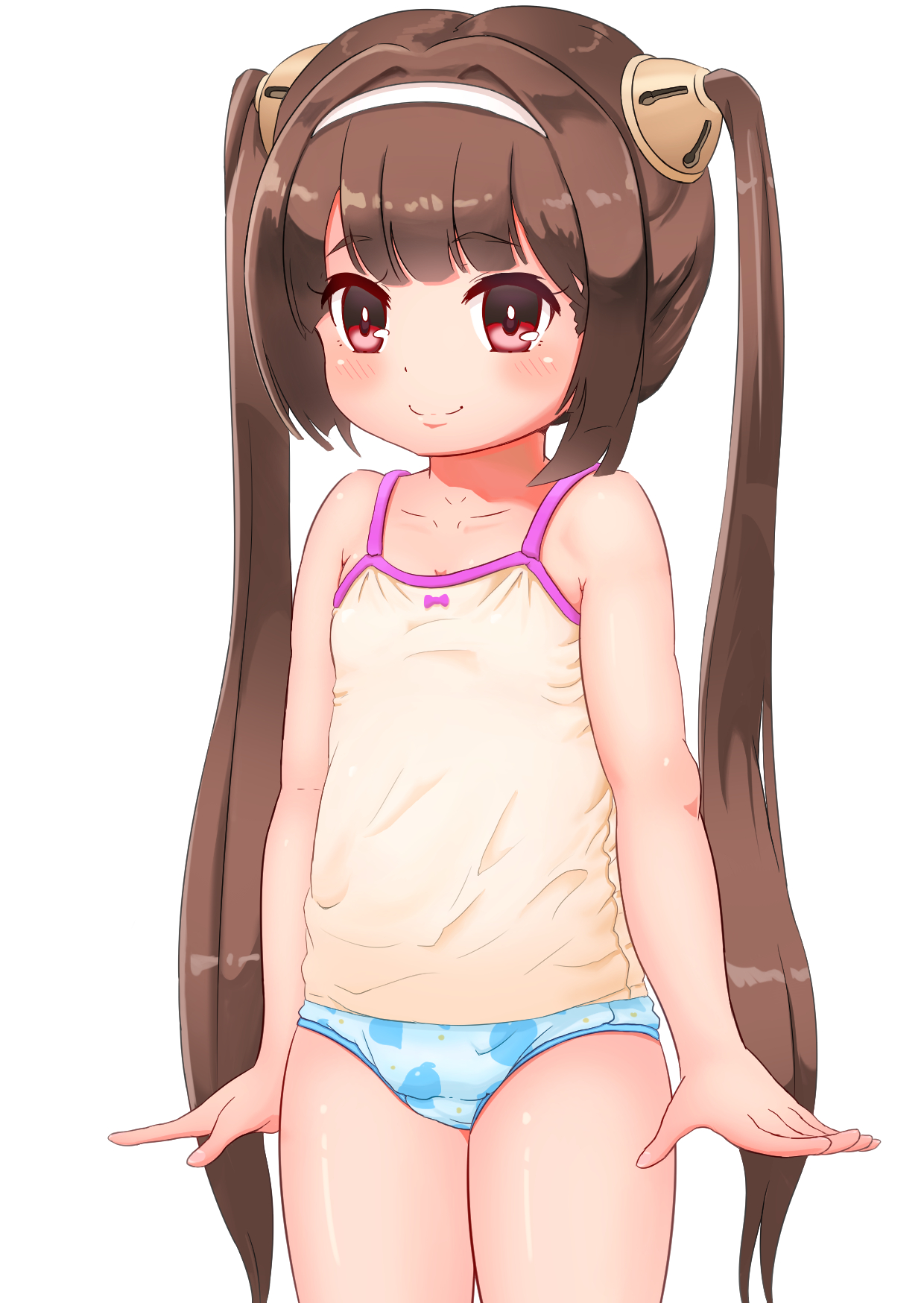 二次ロリ少女のリアリティを感じる汚れが目立たない柄パン女児ショーツの二次エロ画像-26