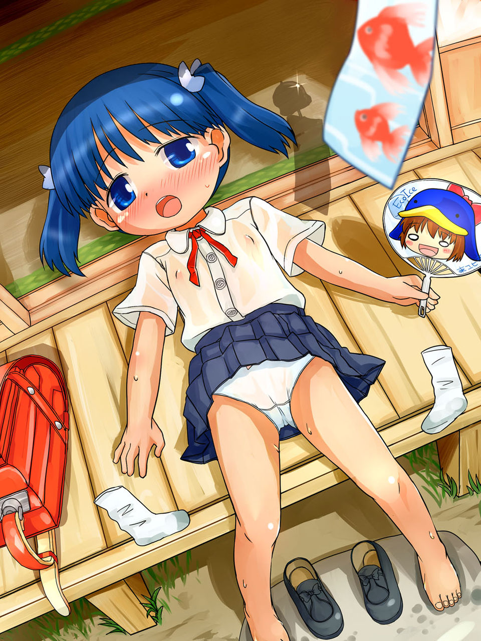 中学年ぐらいまでのJSロリの下着は厚手で清楚な無地の白女児ショーツこそ至高なロリパンツ二次エロ画像-30