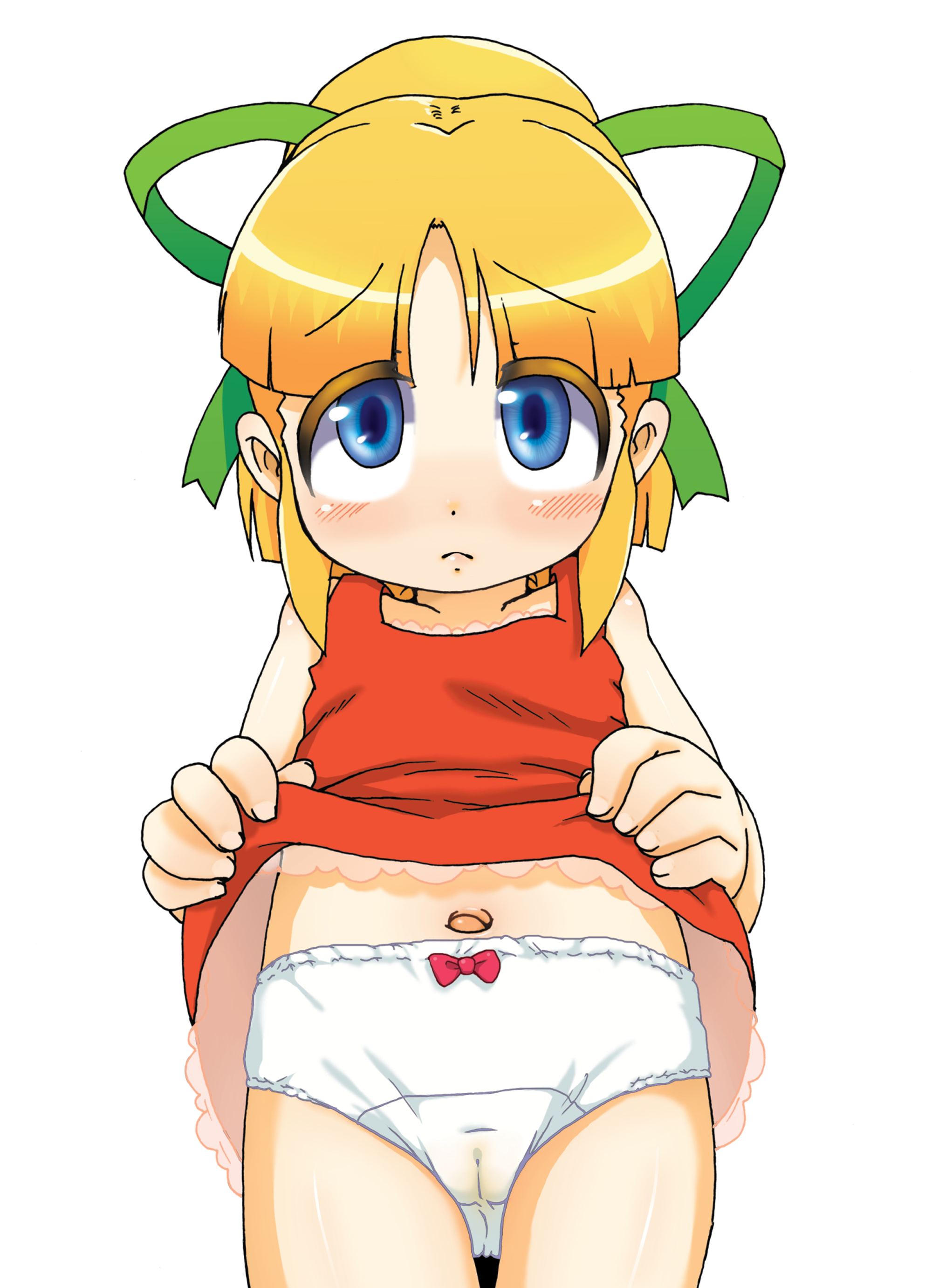 中学年ぐらいまでのJSロリの下着は厚手で清楚な無地の白女児ショーツこそ至高なロリパンツ二次エロ画像-35