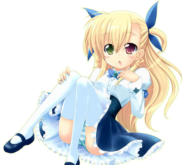 二次ロリ少女の可愛い縞パンが見えちゃうパンチラ！縞パンチラロリ二次エロ画像-6