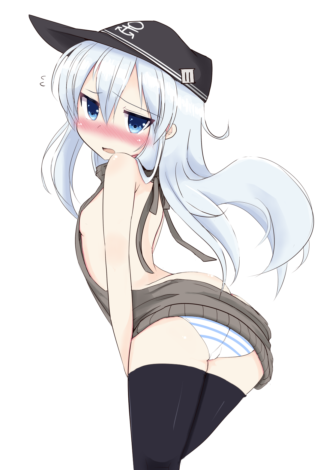 二次ロリ少女の可愛い縞パンが見えちゃうパンチラ！縞パンチラロリ二次エロ画像-25