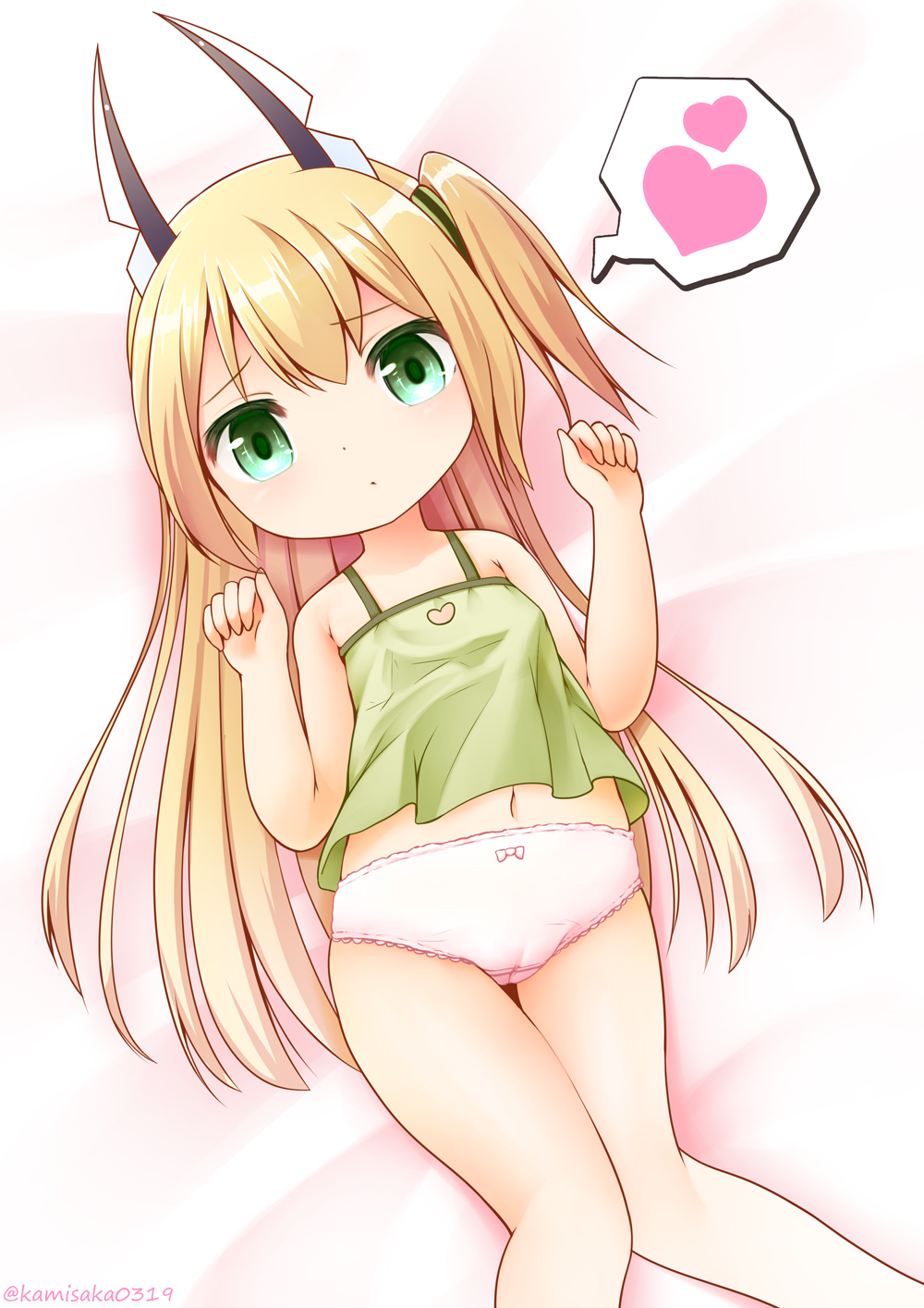 二次ロリ少女が部屋着はキャミソールとパンツだけっていうリラックススタイルの下着ロリ二次エロ画像-31