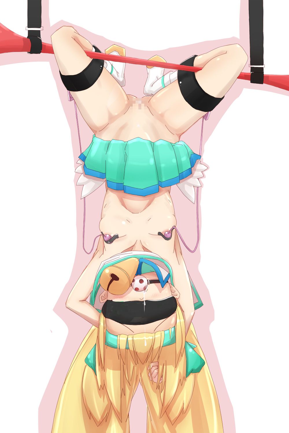 二次ロリ少女のちっぱい乳首にローターを固定したりして乳首責めの振動が気持ちいい二次エロ画像-9