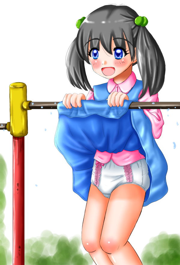 二次ロリ少女が鉄棒で遊んでいるのを安全のために見守りたいロリ鉄棒二次画像-9