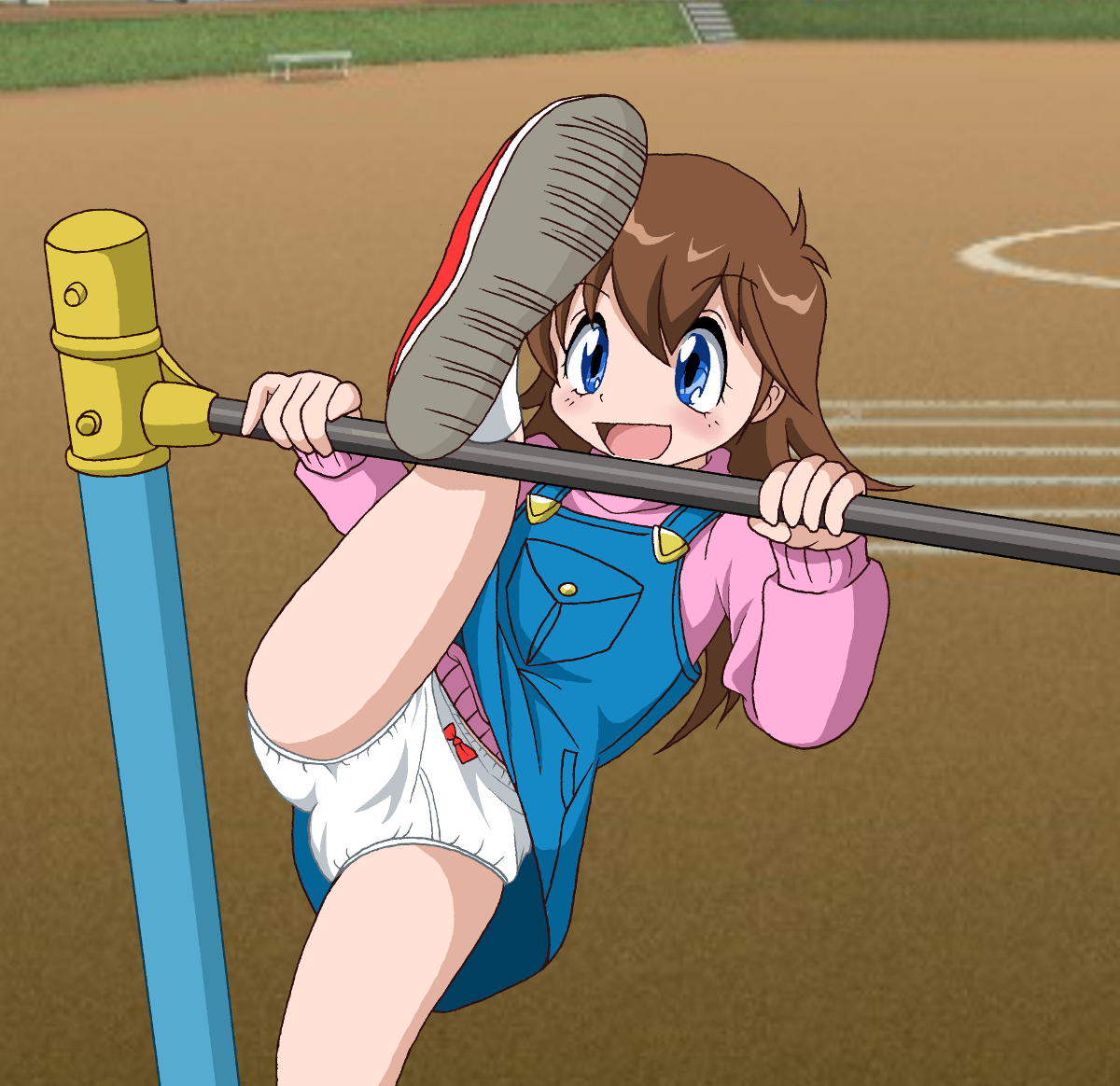 二次ロリ少女が鉄棒で遊んでいるのを安全のために見守りたいロリ鉄棒二次画像-20