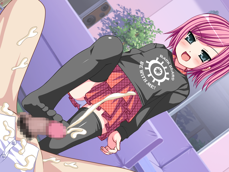 二次ロリ少女に片足で粗チンを踏みつけられて踏みつけ足コキされるロリ足コキ二次エロ画像-21