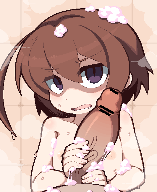 二次ロリ少女の優しくもつたない手コキで気持ちよくなって射精したいロリ手コキ二次エロ画像-2