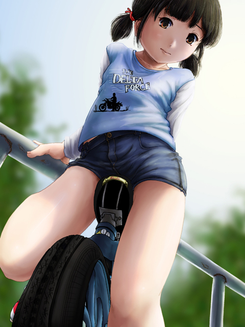 二次ロリ少女を何かに目覚めさせちゃいそうな一輪車遊具遊びしているロリ少女二次エロ画像-5