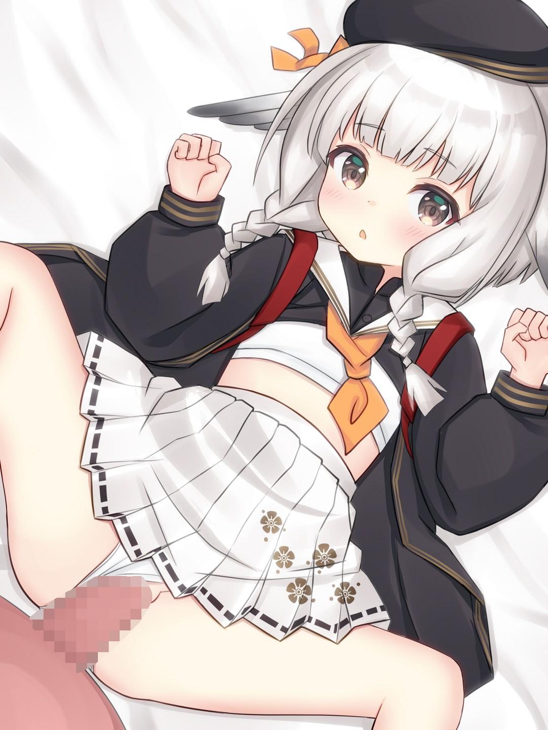 二次ロリ少女が来てる衣装とかパンツを脱がし切らずにずらしてハメられてる二次エロ画像-19
