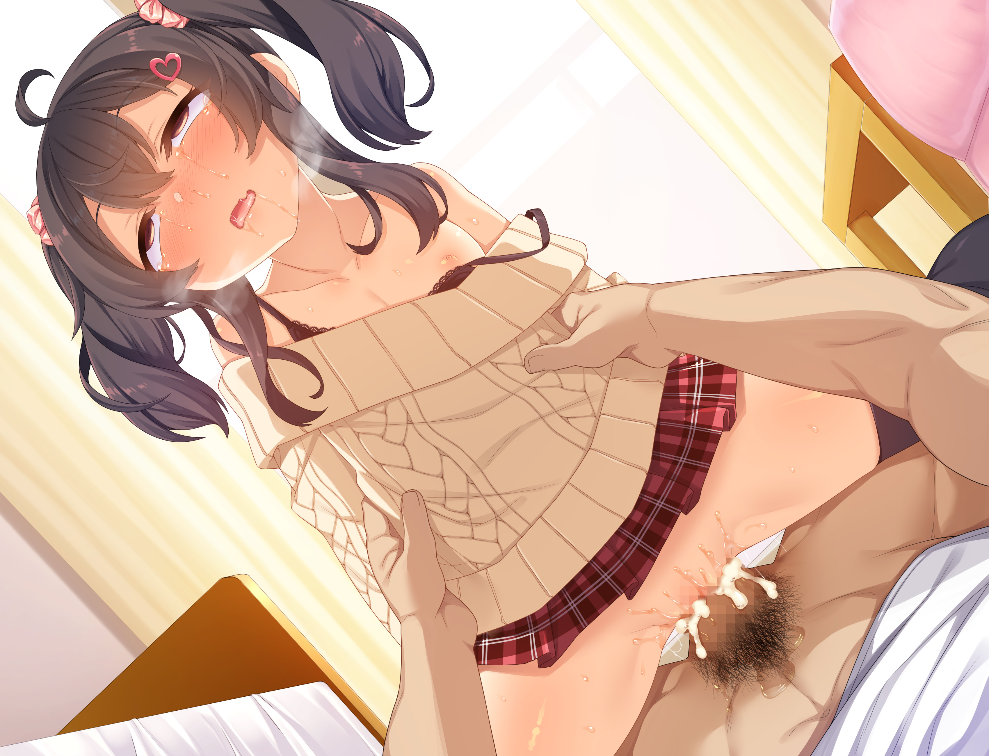 二次ロリ少女と夏らしい汗だくセックス、汗だくックスして盛りあっているような二次エロ画像-30