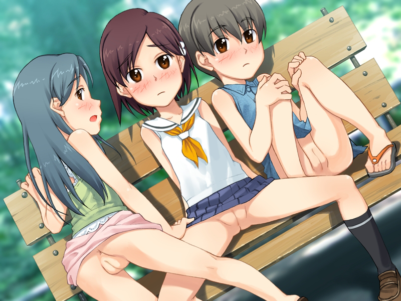 こっそりと、でも大胆にばれそうな露出を楽しんじゃう変態露出ロリ二次エロ画像-39