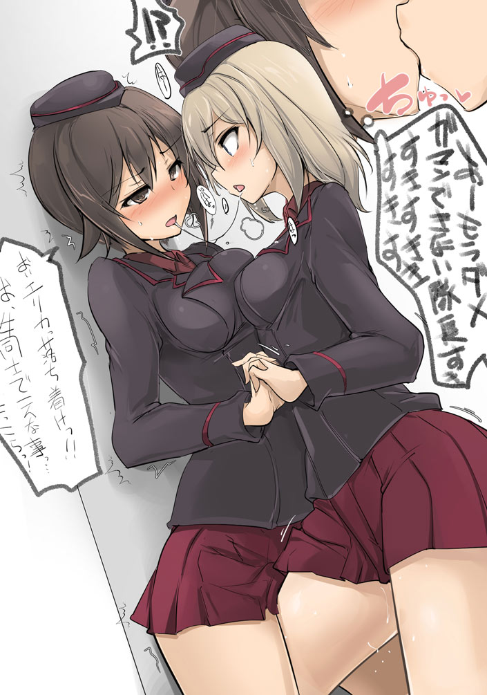 女の子同士でのディープキスで口からよだれが糸引いてる二次エロ画像-12