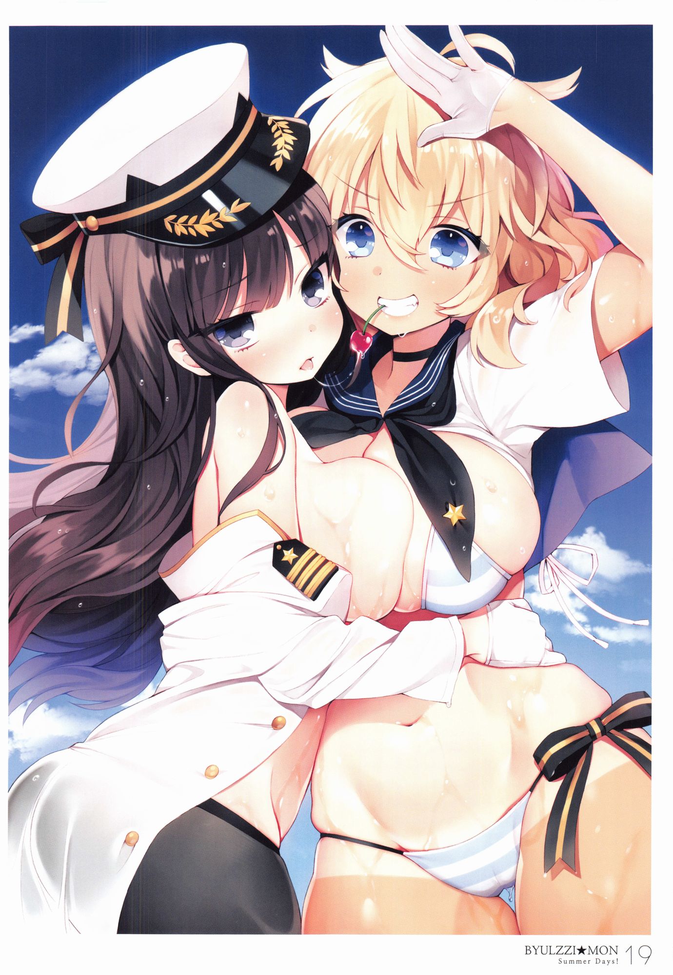 女の子同士でのディープキスで口からよだれが糸引いてる二次エロ画像-32