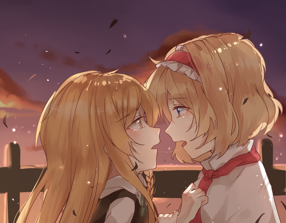 女の子同士でのディープキスで口からよだれが糸引いてる二次エロ画像-33