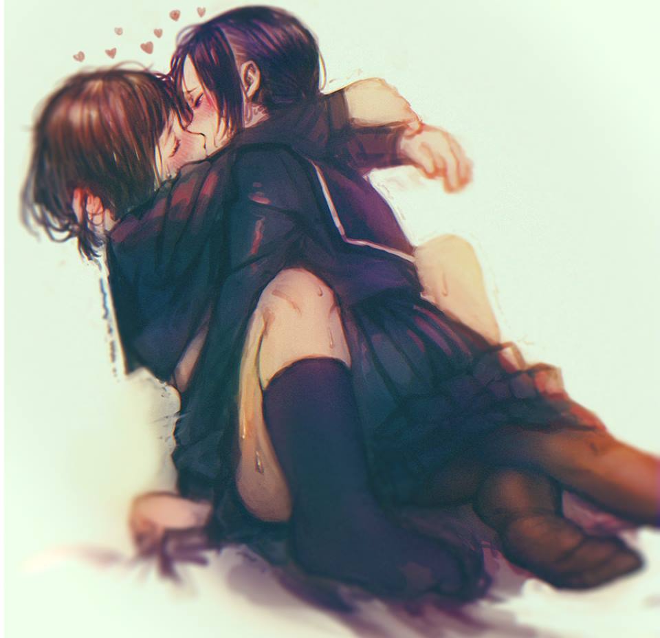 制服女子同士でイチャイチャしたりさわさわしてる癒しの女子学生レズエロ画像-2