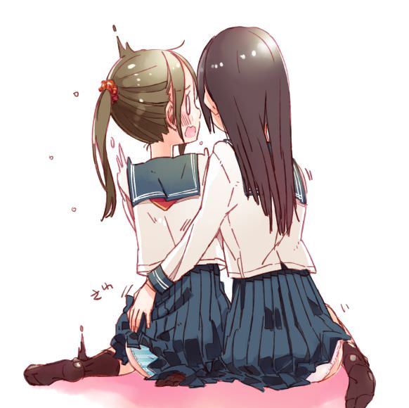 これから燃え上がる直前のような二次美少女同士の百合からレズになりそうな二次エロ画像-5